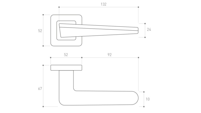 Duo Brushed Nickel/Chrome Door Handle - Image 2