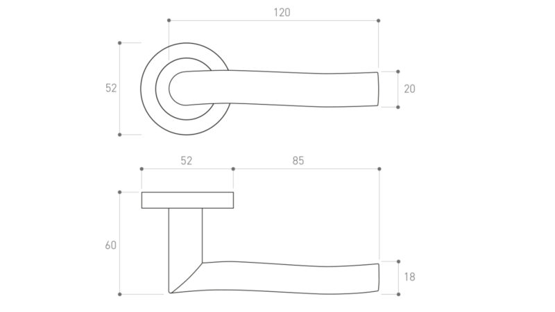 Plejada Chrome/Satin Door Handle - Image 2