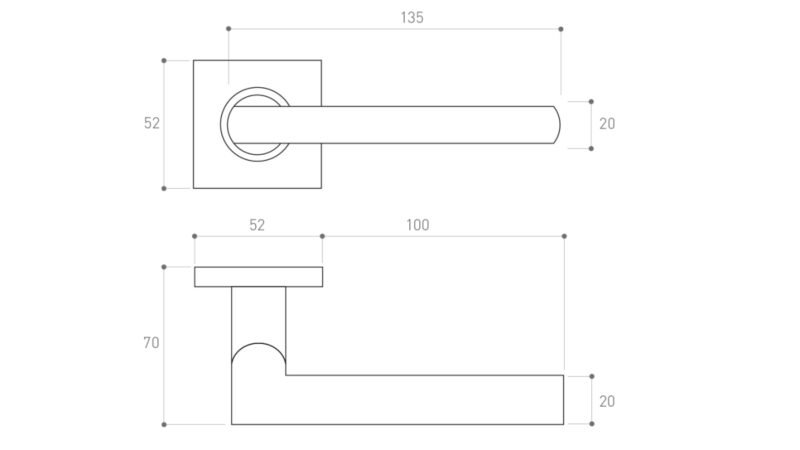 Metro INOX Stainless Steel Door Handle - Image 2
