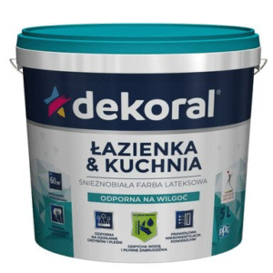 Kitchen & Bathroom White Emulsion Paint 5l  Dekoral