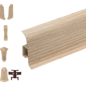 Skirting Board Premium m137 Riverside Oak 59mm 2.2m + Accessories