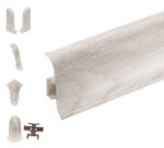 Skirting Board Premium m142 Baltimore Ash 59mm 2.2m + Accessories
