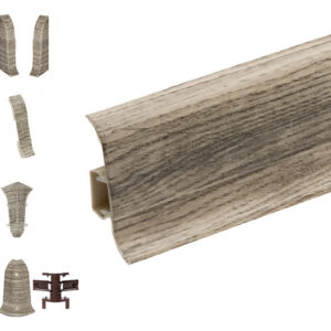Skirting Board Premium m145 Richmond Oak 59mm 2.2m + Accessories