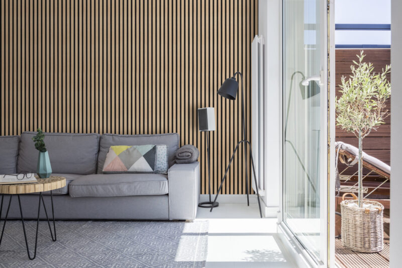 Acoustic Oak Slat PREMIUM Panels on Black Felt 30x265cm - Image 5