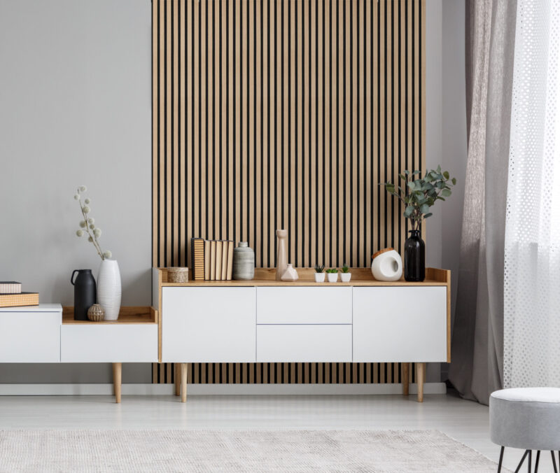 Acoustic Oak Slat PREMIUM Panels on Black Felt 30x265cm - Image 3