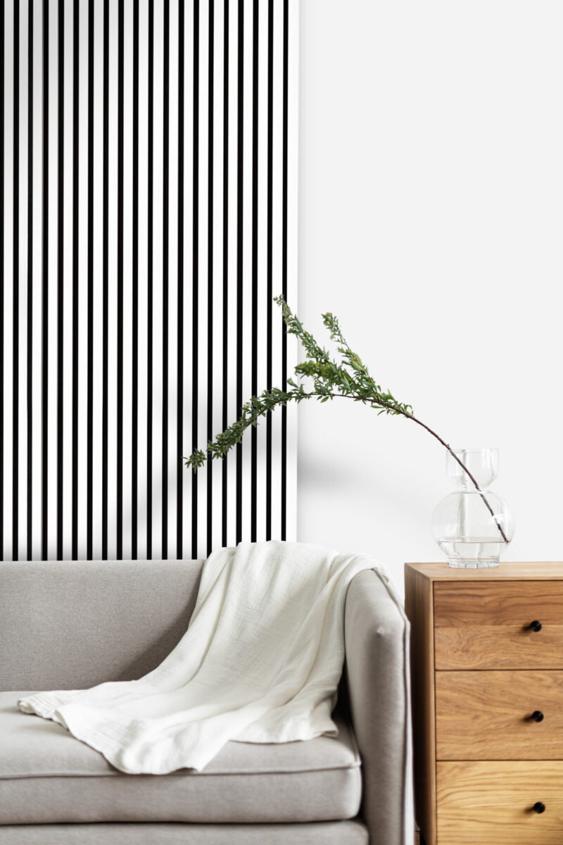 Acoustic White Slat Panels on Black Felt 30x265cm - Image 3
