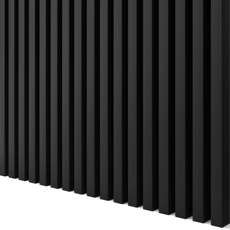 Acoustic Black Slat Panels on Black Felt 30x265cm - Image 3