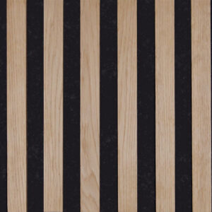 Acoustic Oak Slat PREMIUM Panels on Black Felt 30x265cm