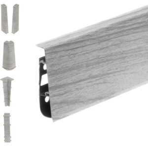 Skirting Board Hi-Line m078 Grey Oak 75mm 2.5m + Accessories