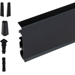 black skirting boards