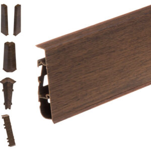 Skirting Board Hi-Line m106 Hickory 75mm 2.5m + Accessories