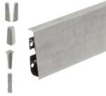 Skirting Board Hi-Line m256 Goth Clear 75mm 2.5m + Accessories