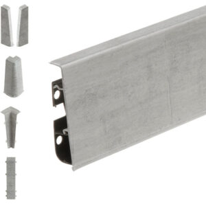 Skirting Board Hi-Line m256 Goth Clear 75mm 2.5m + Accessories