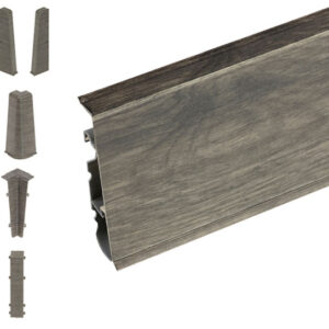 Skirting Board Hi-Line m334 Olivier Oak 75mm 2.5m + Accessories