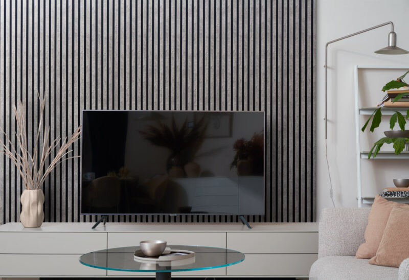 Akustyczny Lamel Loft (efekt betonu) na Czarnym Filcu 30x265cm - obrazek 4