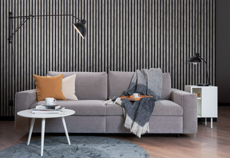 Akustyczny Lamel Loft (efekt betonu) na Czarnym Filcu 30x265cm - obrazek 5