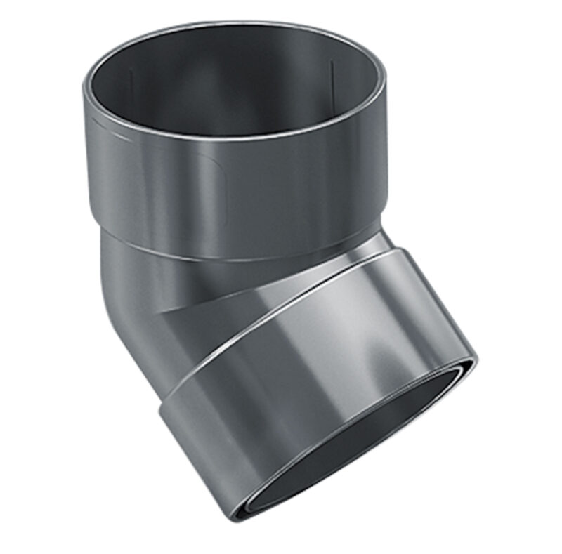 Double-Socket Downpipe Bend 45° 90mm - Proaqua PVC