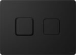 Accento Square Pneumatic Flush Button Black Matt Cersanit
