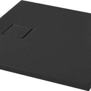 Shower Tray Square Tako Slim 80x80x4cm Black Matt + Siphon Cersanit