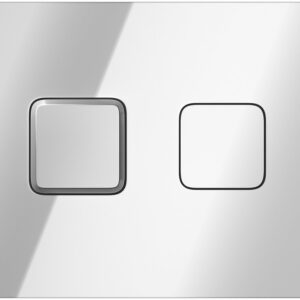 Accento Square Pneumatic Flush Button Chrome Cersanit