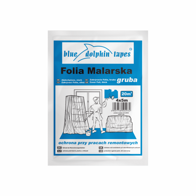 Folia malarska GRUBA 4x5m