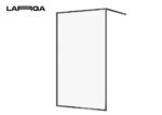 Shower Enclosure Walk-In Larga Black 100X200 Transparent Glass Cersanit