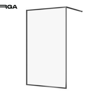 Kabina prysznicowa walk-in larga czarna - (100x200) szkło transparentne Cersanit