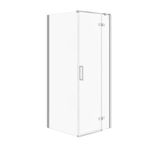 Corner Shower Enclosure Jota (90X90X195) - Left, Transparent Glass - Chrome Cersanit