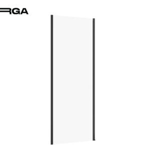 Shower Enclosure Wall Larga Black 80X195 Transparent Glass Cersanit