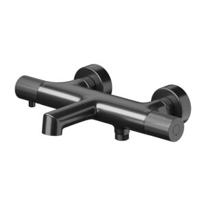 Zen by cersanit wall mounted thermostatic shower faucet gun metal Cersanit