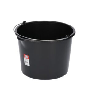 Black Builders Bucket with pouring spout 12L WDD12