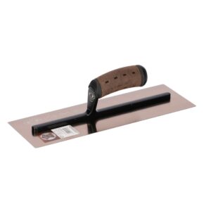Gold Smooth Finishing Trowel 0.65mm Leather handgrip 120x305