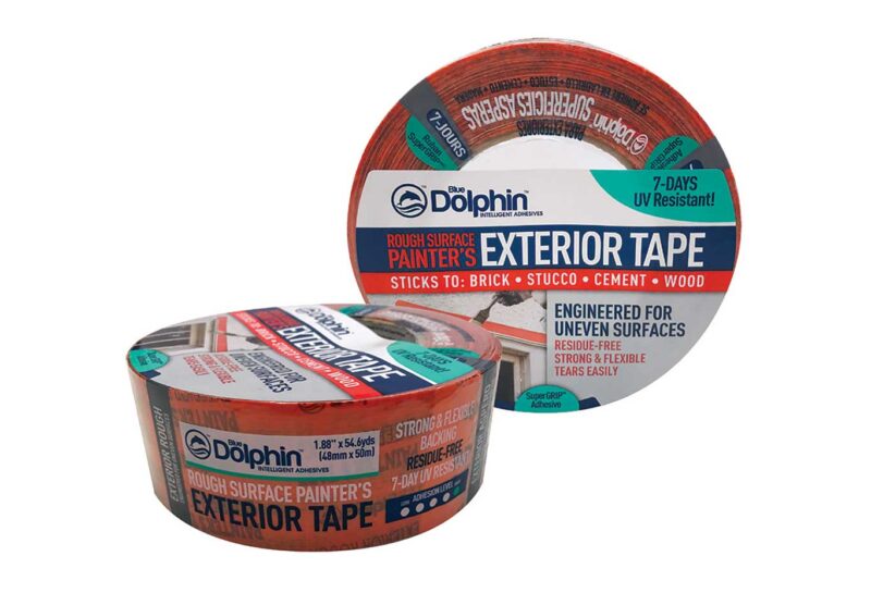 Rough Surface Exterior Masking Tape PVC 48mm 50m Blue Dolphin DT-PR - Image 2