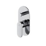 Crea concealed bath-shower faucet with box chrome Cersanit