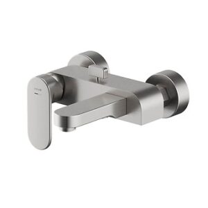 Crea wall mounted bath-shower faucet nickel Cersanit