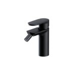 Crea deck-mounted bidet faucet black Cersanit