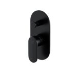 Crea concealed bath-shower faucet with box black Cersanit