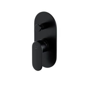 Crea concealed bath-shower faucet with box black Cersanit