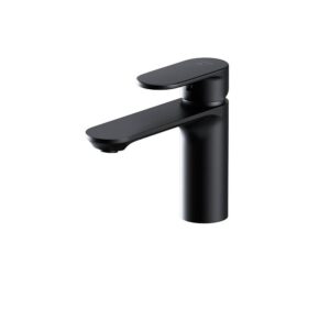 Crea deck-mounted washbasin faucet black Cersanit