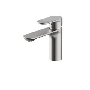 Crea deck-mounted washbasin faucet nickel Cersanit