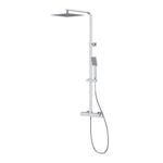 City rectangular shower column with thermostatic faucet chrome Cersanit