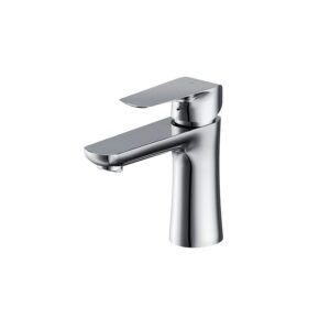 City deck-mounted washbasin faucet chrome Cersanit