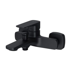 Larga wall mounted bathshower faucet black Cersanit