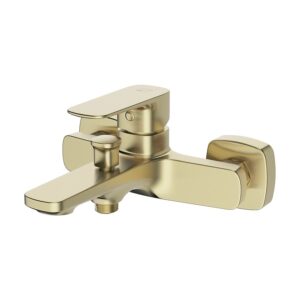Larga wall mounted bathshower faucet gold matt Cersanit