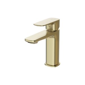 Larga deck-mounted washbasin faucet gold matt Cersanit