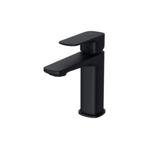 Larga deck-mounted washbasin faucet black Cersanit