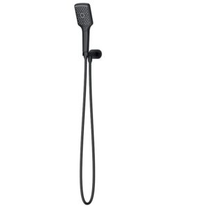 Larga shower set with water connector black Cersanit