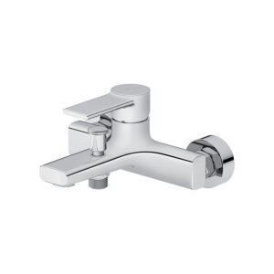 Zip wall mounted bath-shower faucet chrome Cersanit