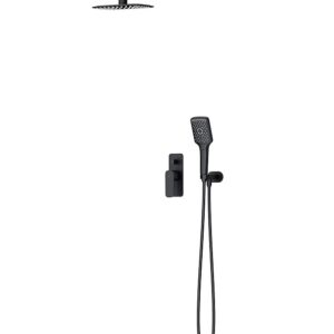 Set b344 larga concealed set with bathshower faucet black Cersanit