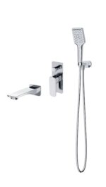 Set b729: zestaw wannowy podtynkowy larga chrom Cersanit